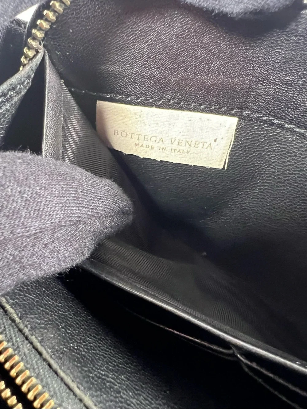 1259: Bottega Veneta Intrecciato Zip Around Leather Continental Wallet